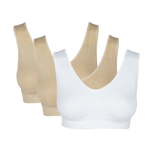 Seamless With Pads Active Vest Wireless Brassiere Bra