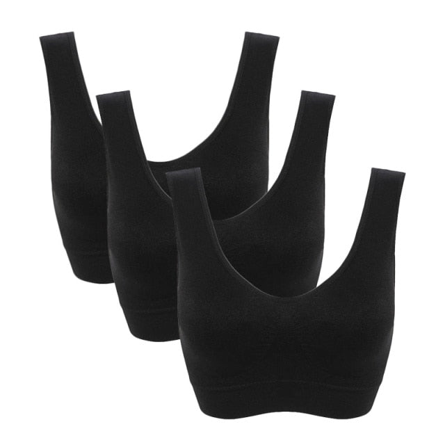 Seamless With Pads Active Vest Wireless Brassiere Bra