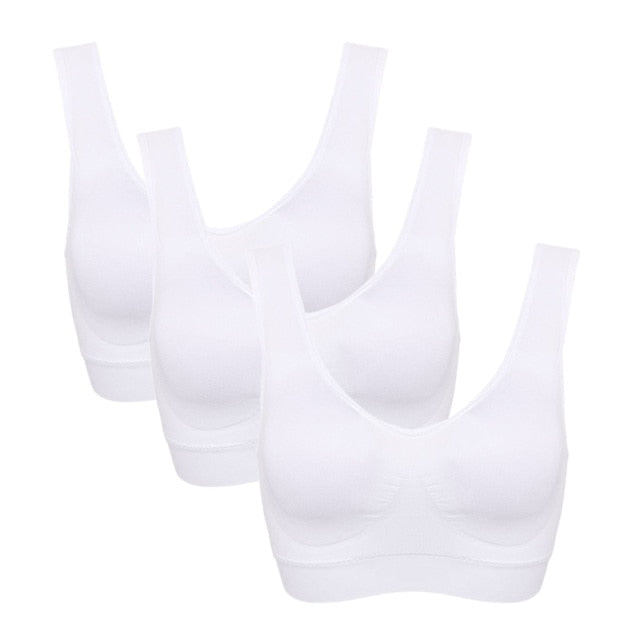Seamless With Pads Active Vest Wireless Brassiere Bra