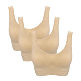 Seamless With Pads Active Vest Wireless Brassiere Bra