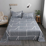 WOSTAR Geometry printed bed sheet set and pillowcase summer super soft