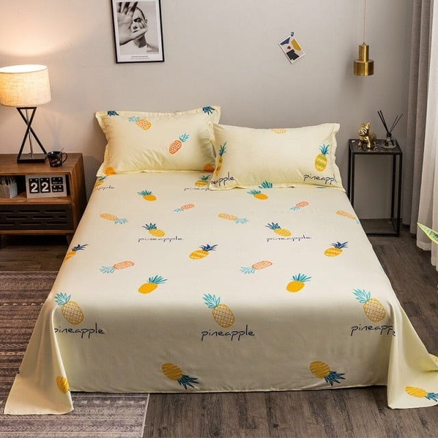 WOSTAR Geometry printed bed sheet set and pillowcase summer super soft