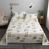 WOSTAR Geometry printed bed sheet set and pillowcase summer super soft