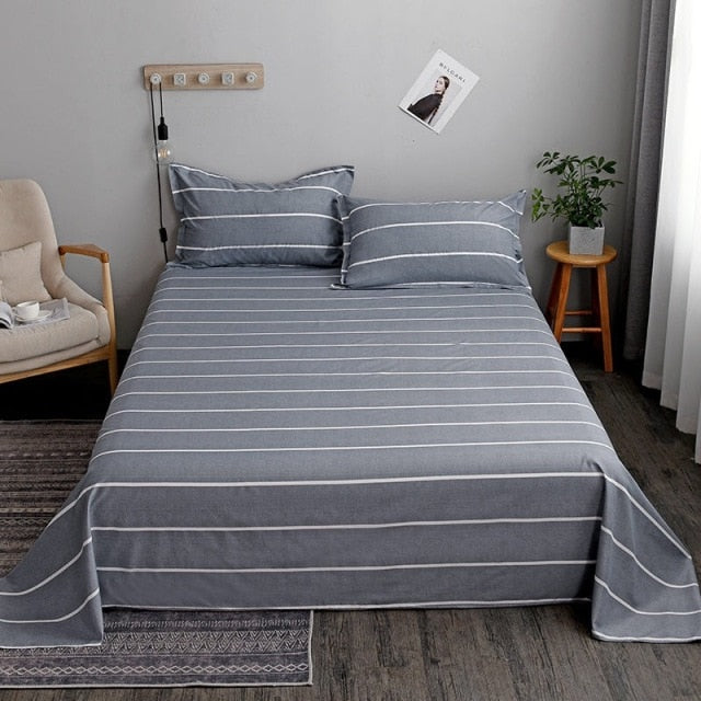 WOSTAR Geometry printed bed sheet set and pillowcase summer super soft