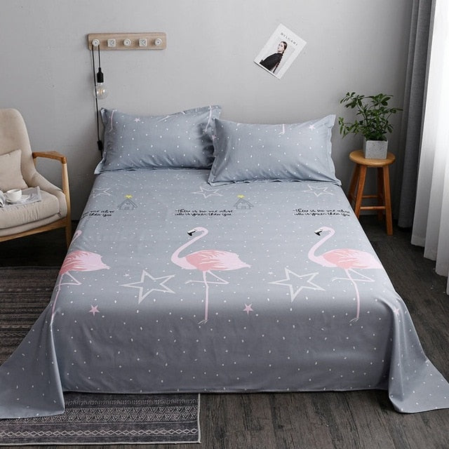WOSTAR Geometry printed bed sheet set and pillowcase summer super soft