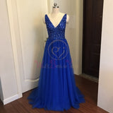 Beading Prom Dresses 2021 Plus Size Pink High Split Tulle Sweep Train Sleeveless Evening Gown A-line Lace Up Backless Vestido De