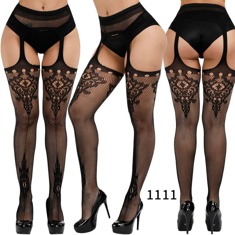 Fishnet Nylon Long Socks Sex Belt Standard