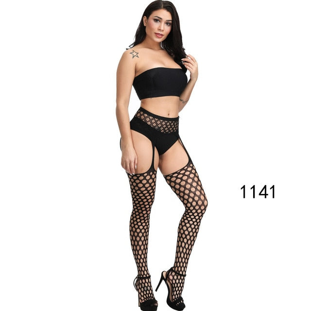 Fishnet Nylon Long Socks Sex Belt Standard