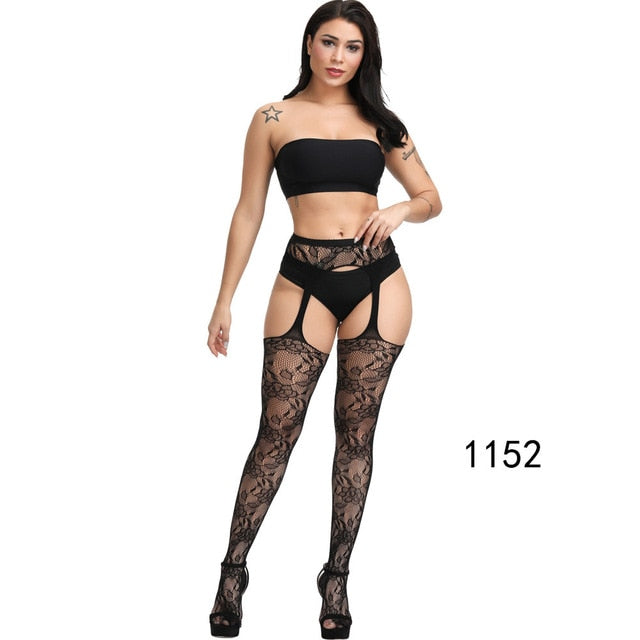 Fishnet Nylon Long Socks Sex Belt Standard