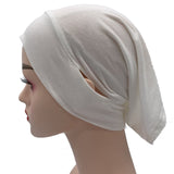 Stretch Cotton Under Scarf with Ear Hole: Comfortable Hijab Essential