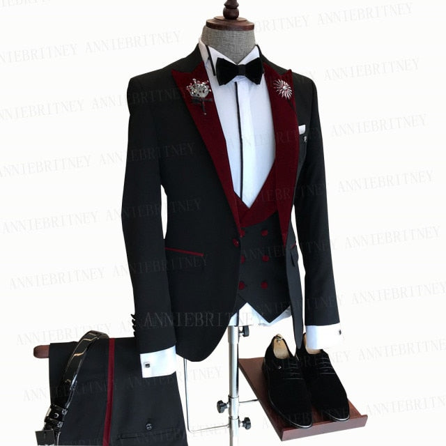 Business Men 3 Pieces Male Suit
