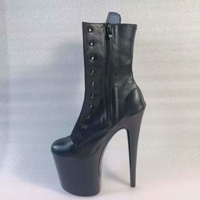 Fashion Platform Black Pole Dancing Boots