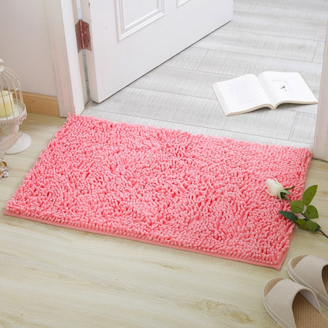 Absorbent microfiber bath mat