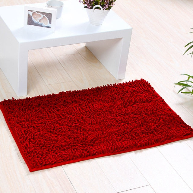 Absorbent microfiber bath mat