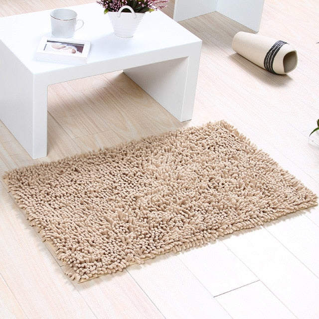 Absorbent microfiber bath mat