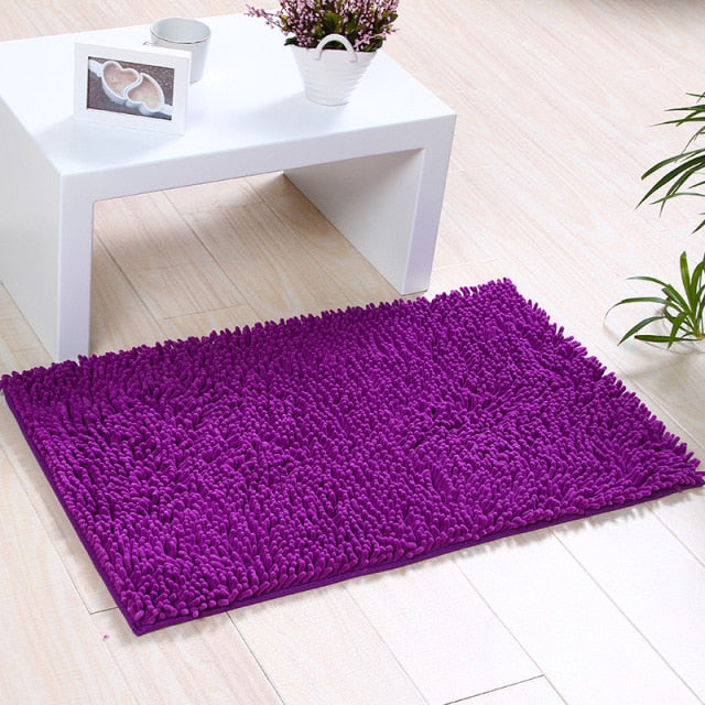 Absorbent microfiber bath mat
