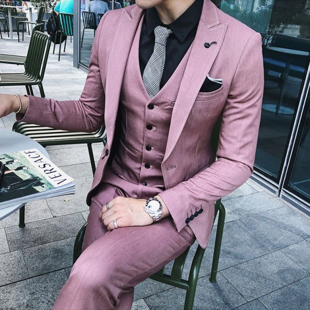 Fashion Boutique Solid Color Formal Business Suit