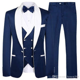 One Button Groomsmen Notch Lapel Groom Tuxedos