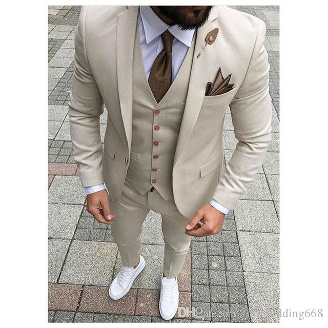 One Button Groomsmen Notch Lapel Groom Tuxedos