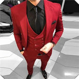 One Button Groomsmen Notch Lapel Groom Tuxedos