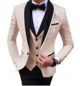 One Button Groomsmen Notch Lapel Groom Tuxedos