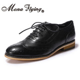 Leather Oxfords Shoes Stylish Perforated Wingtips