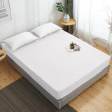 1Pc Cotton Fitted Solid Color Bed Sheet