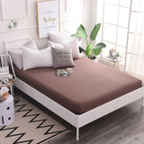 Cotton Fitted Sheet Quality Solid Color Bed Sheet