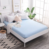 Cotton Fitted Sheet Quality Solid Color Bed Sheet