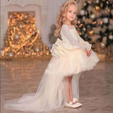 Puffy Sequin Mesh Ball Gown Kids