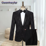 Gwenhwyfar Men's Red Weding Formal Suit, 2021 Custome Homme Mariage, New Tailored Groomsmen Tuxedos,2 Pieces Set Terno Masculino