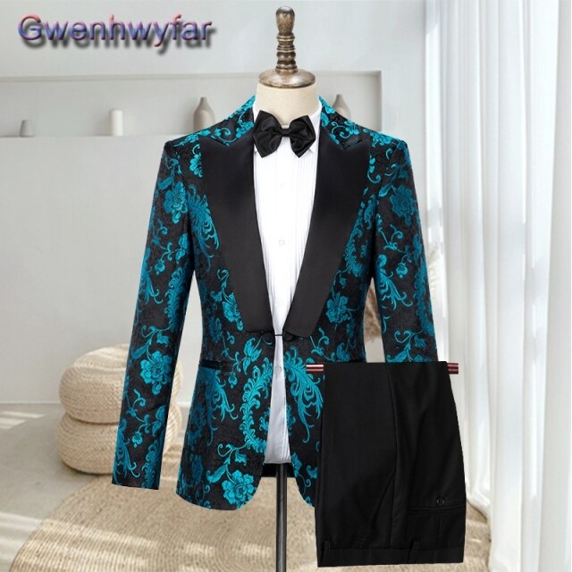 Gwenhwyfar Men's Red Weding Formal Suit, 2021 Custome Homme Mariage, New Tailored Groomsmen Tuxedos,2 Pieces Set Terno Masculino