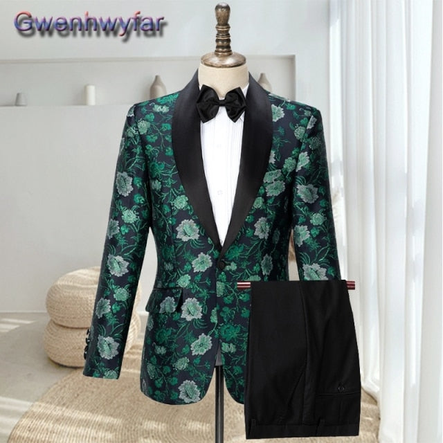 Gwenhwyfar Men's Red Weding Formal Suit, 2021 Custome Homme Mariage, New Tailored Groomsmen Tuxedos,2 Pieces Set Terno Masculino