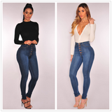 Stretch Slim Denim Pencil Pants Jeans