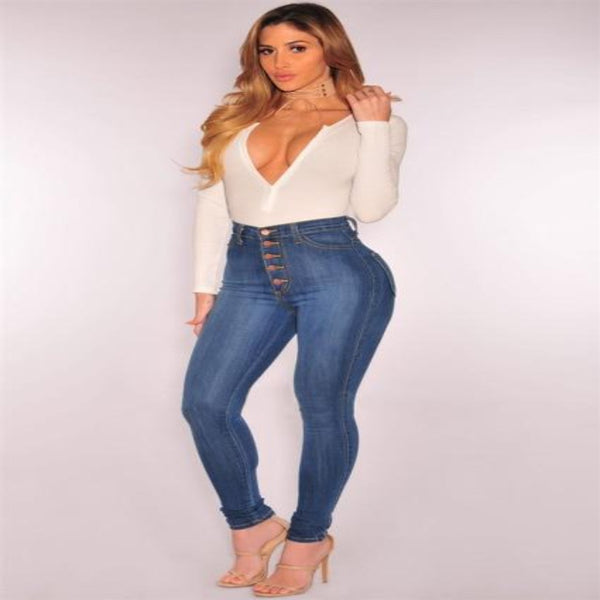 Stretch Slim Denim Pencil Pants Jeans