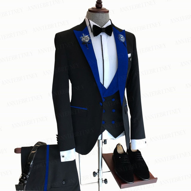 Business Men 3 Pieces Male Suit