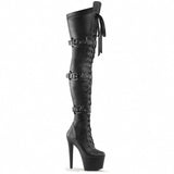 Sexy Fetish Shoes Over The Punk Knee 15CM Ultra High Heels Stripper Platform Long Boots Women Pole Dance 6 Inch Gothic Strappy