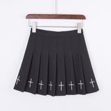 High Waist Mini Skirts Punk Pleated Gothic Streetwear