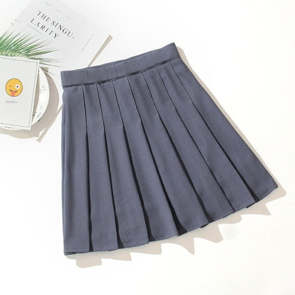 High Waist Mini Skirts Punk Pleated Gothic Streetwear