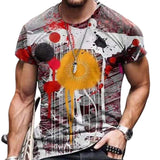 Vintage Oversized Short Sleeve T Shirts Ethnic Style 3D Print