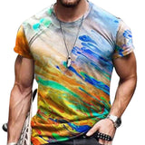 Vintage Oversized Short Sleeve T Shirts Ethnic Style 3D Print