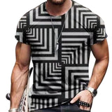 Vintage Oversized Short Sleeve T Shirts Ethnic Style 3D Print