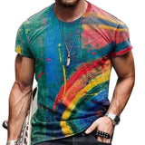 Vintage Oversized Short Sleeve T Shirts Ethnic Style 3D Print