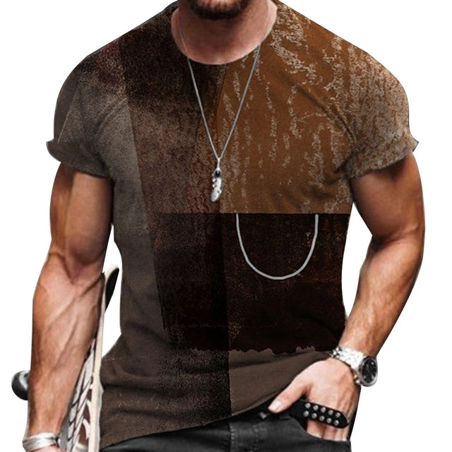 Vintage Oversized Short Sleeve T Shirts Ethnic Style 3D Print