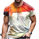 Vintage Oversized Short Sleeve T Shirts Ethnic Style 3D Print