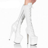 Lace Boots High Heels Pole Dance Stripper Gothic