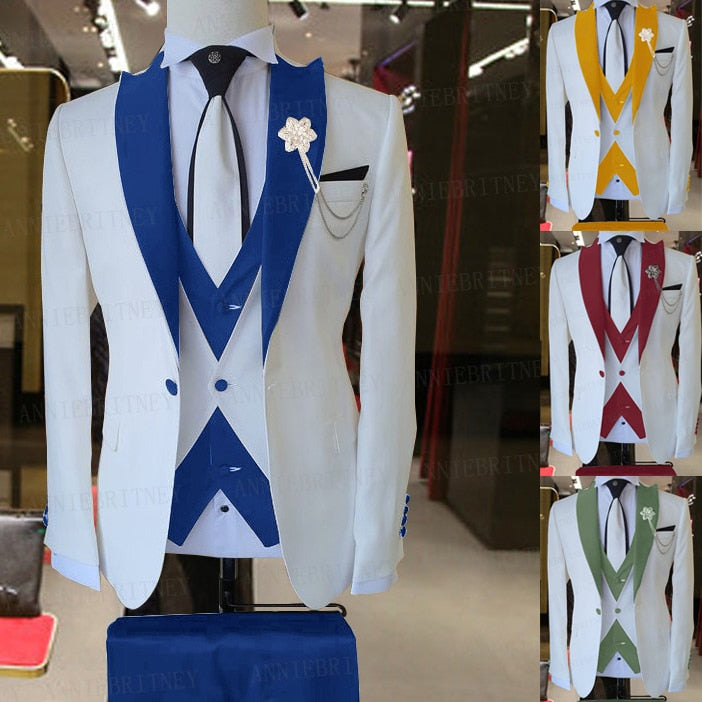 Men 3 Pieces Wedding Men Suit