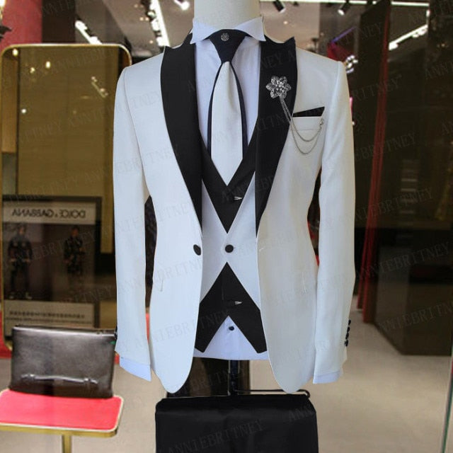 Men 3 Pieces Wedding Men Suit