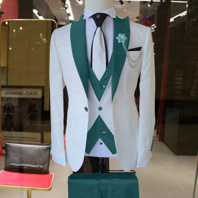 Men 3 Pieces Wedding Men Suit