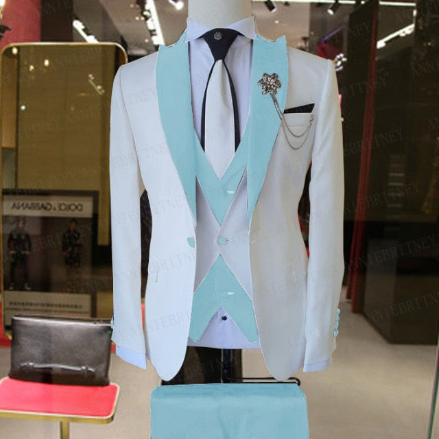Men 3 Pieces Wedding Men Suit